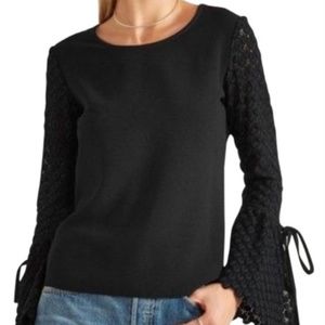 SEE BY CHLOE Long bell sleeve knitted blouse